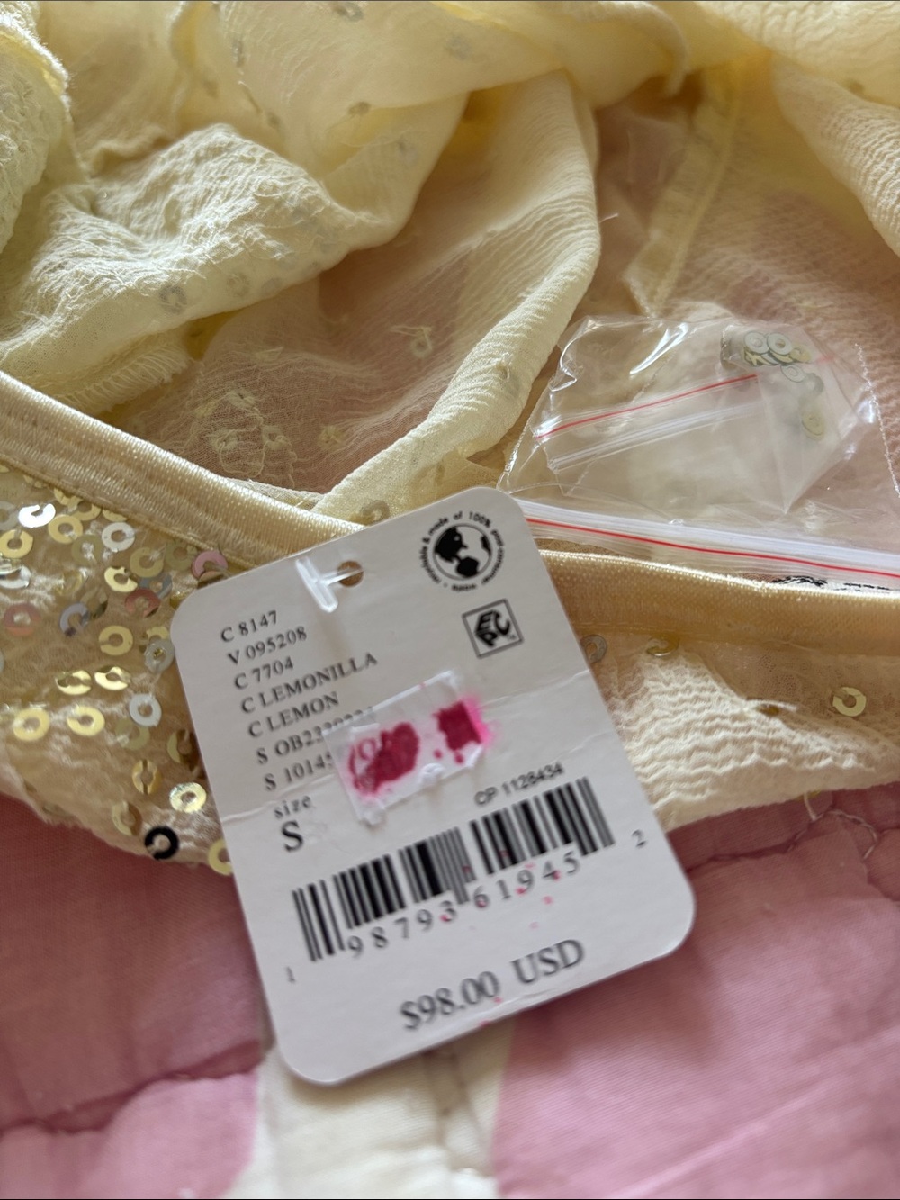 Free People Cream Sheer Embellished Midi Skirt - Picture 5 of 5